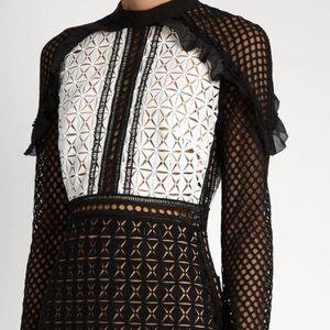 Self portrait geometric guipure mini dress US 6